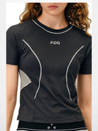 FPA Spliced Moisture Wicking T Shirt in Gray - On Model