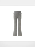 PUKI Ribbed Waist Micro Flare Pants in Gray