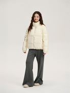 LOSTCTRL Teflon Coated Duck Down Puffer in White - On Model