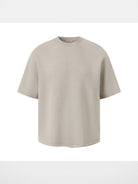 ROYA Modal Wool Blend Air Layer Tee in Beige