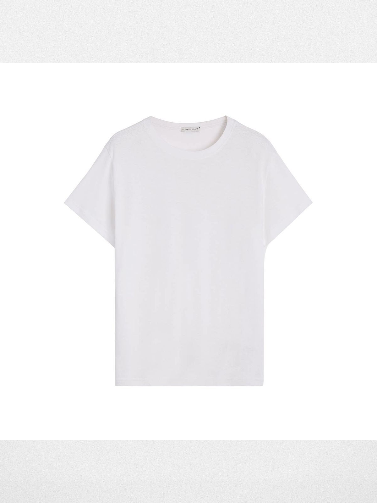 Alright then Textured Hemp Blend T Shirt in White