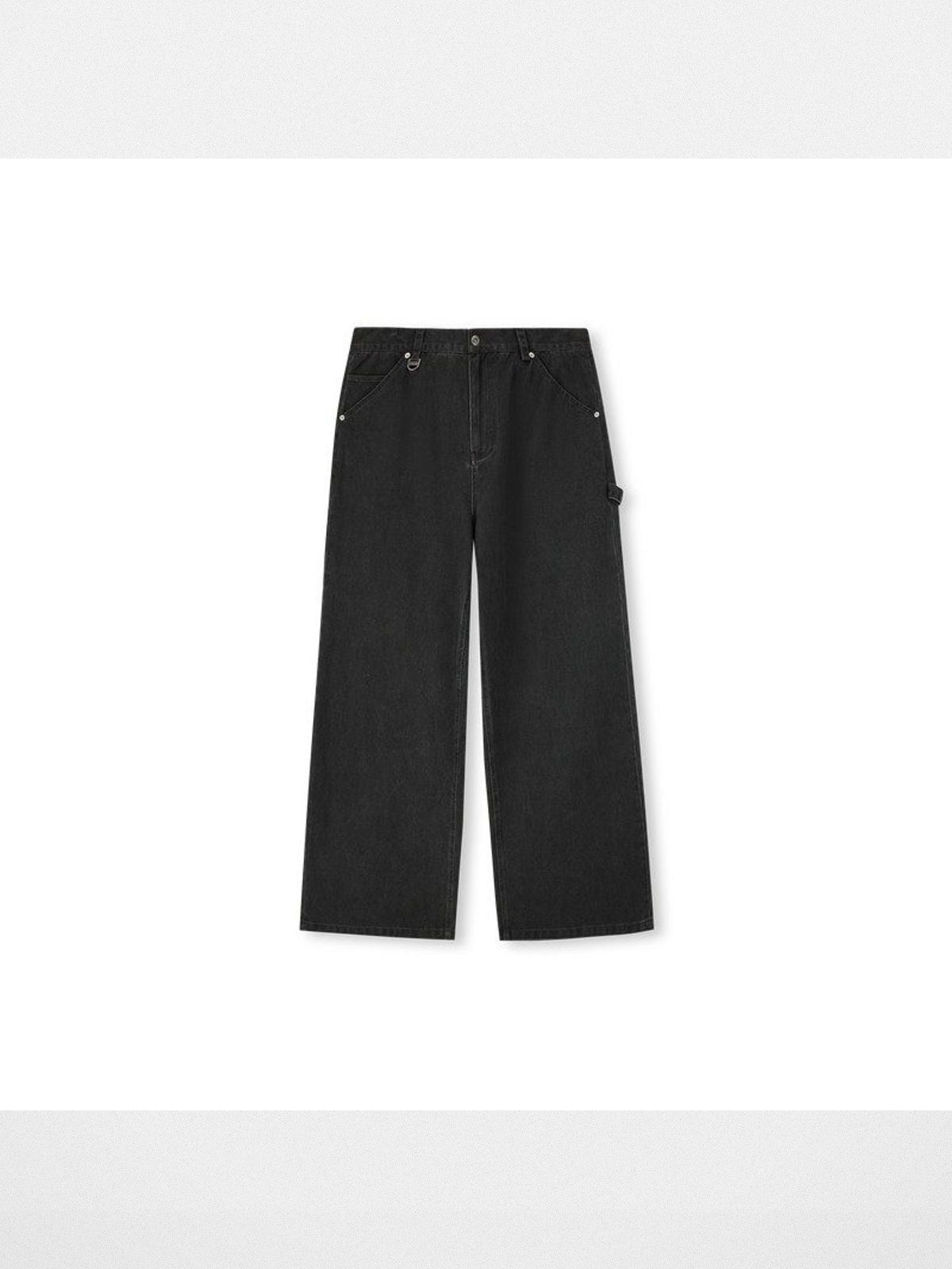 FPA Washed Wide Leg Logger Pants in Gray