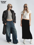 Acsense Studio Brushed Structured Shoulder Tee in White - On Model