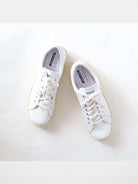 Soda Trendy Goods Italian Leather Tennis Sneakers in White/Ecru