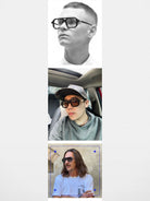 FUTURE UPDATE Oversized Geometric Double Bridge Glasses in Black - Lifestyle