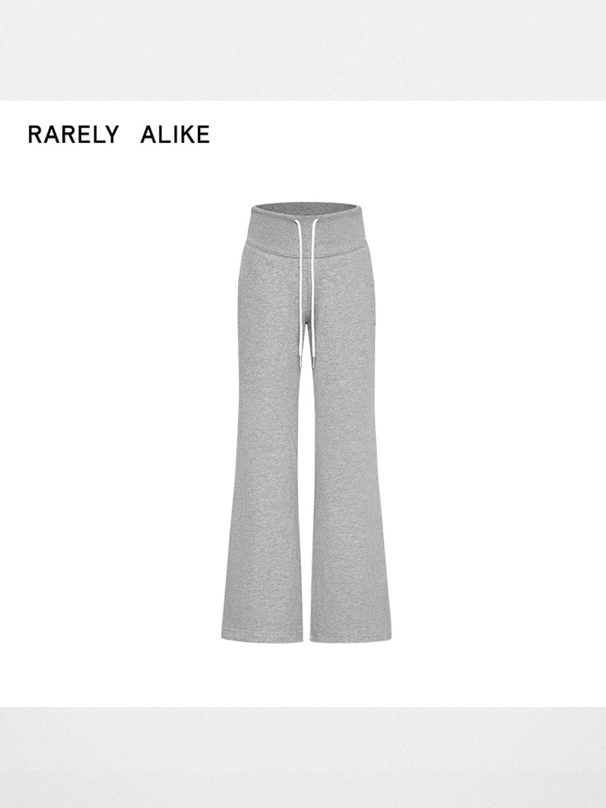 RARELY ALIKE Wide Waistband Flared Sweatpants in Gray