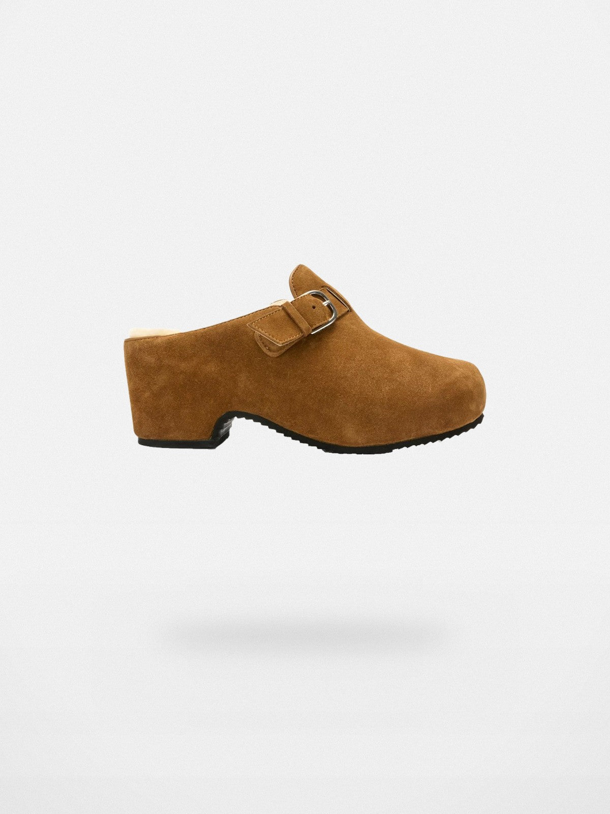 Rarely Alike IZZY Buckle Platform Clogs in Tan