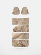 BeerBro Washed Cotton Ruched Puffer in Beige