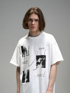 LOSTCTRL Heavyweight Washed Cotton Graphic Tee in White