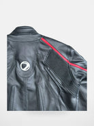 UNKNOWNWORLD Cowhide Leather Racing Jacket in Black - Detail