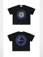 SOD Graphic Print Cotton Boxy T Shirt in Black