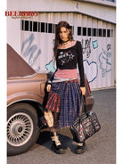 BeerBro Graffiti Print Tee Striped Tank Set in Black