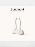 Songmont Mini Leather Bowling Bag in Cream
