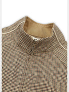 SOD Wool Blend Houndstooth Track Jacket in Khaki - Detail
