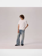 AFterTaste Small Crew Neck T Shirt in White - On Model