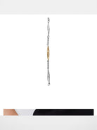 BLACKHEAD Two Tone Spliced Lightning Bracelet in Gold - On Male Model