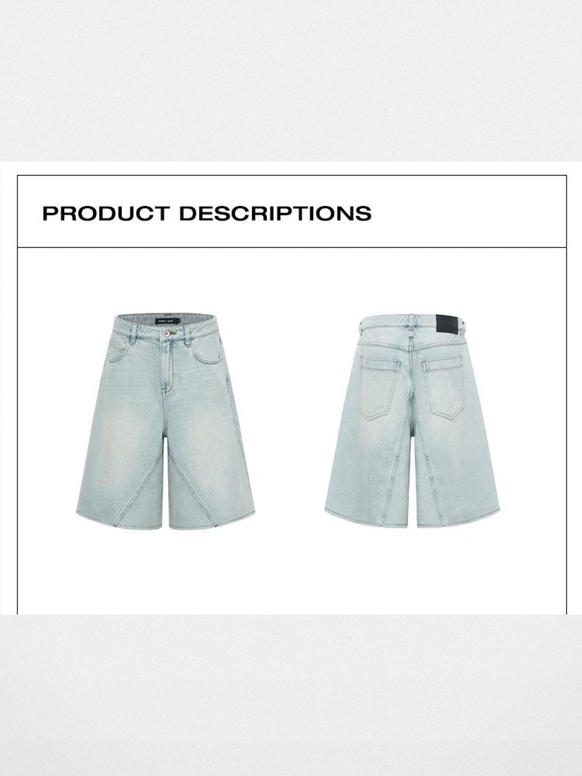 RARELY ALIKE Raw Edge A Line Cropped Jeans in Light Blue