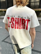 VLABMADE Heavyweight Distressed Print Pocket Tee in White