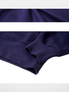 SOD Embroidered Padded Shoulder Hoodie in Blue - Detail