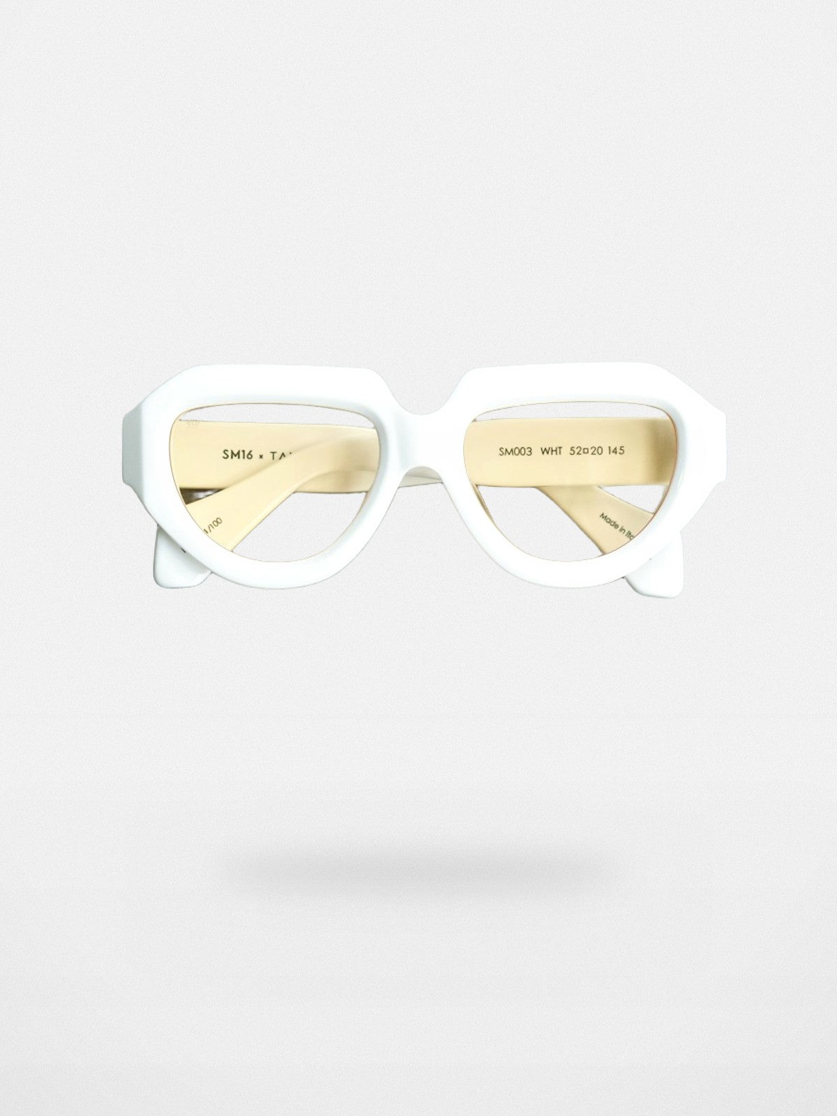 FUTURE UPDATE Geometric Acetate Sunglasses in White