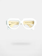 FUTURE UPDATE Geometric Acetate Sunglasses in White