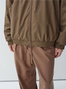 ROYA Stand Collar Tech Coach Jacket in Brown - On Model