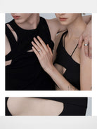 BLACKHEAD Two Tone Engraved Steel Band in Gray - On Mixed Models