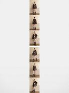 PUKI Distressed PU Leather Bomber Jacket in Brown - On Model