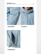 Simple Project Shell Shape Hooded Puffer Jacket in Sky Blue - Detail