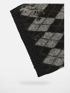 RandomPiece Distressed Argyle Alpaca Blend Sweater in Black - Detail