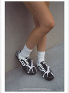 OLDORDER Turbo Lite Retro GAT Sneakers in Black - On Model