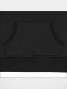 FaxCopyExpress Fleece Lined Deep V Neck Hoodie in Black - Detail