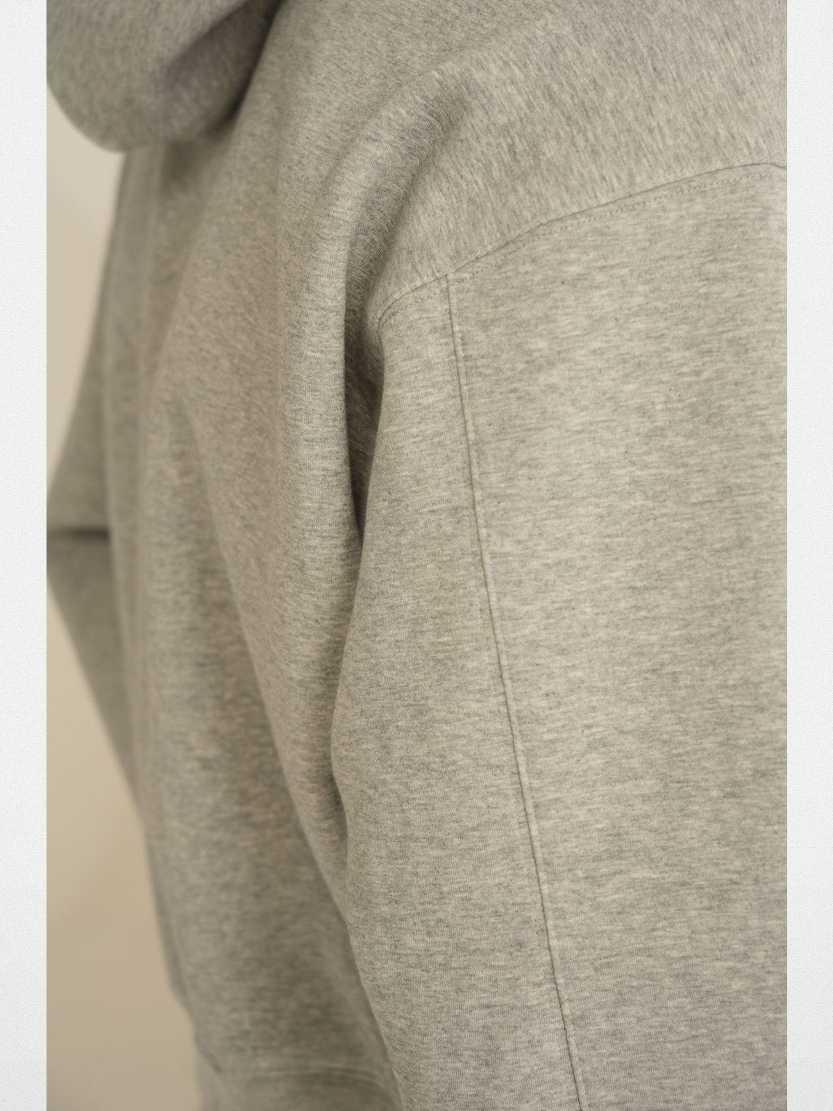 Retro 21 Boxy Air Layer Zip Up Hoodie in Gray - Detail