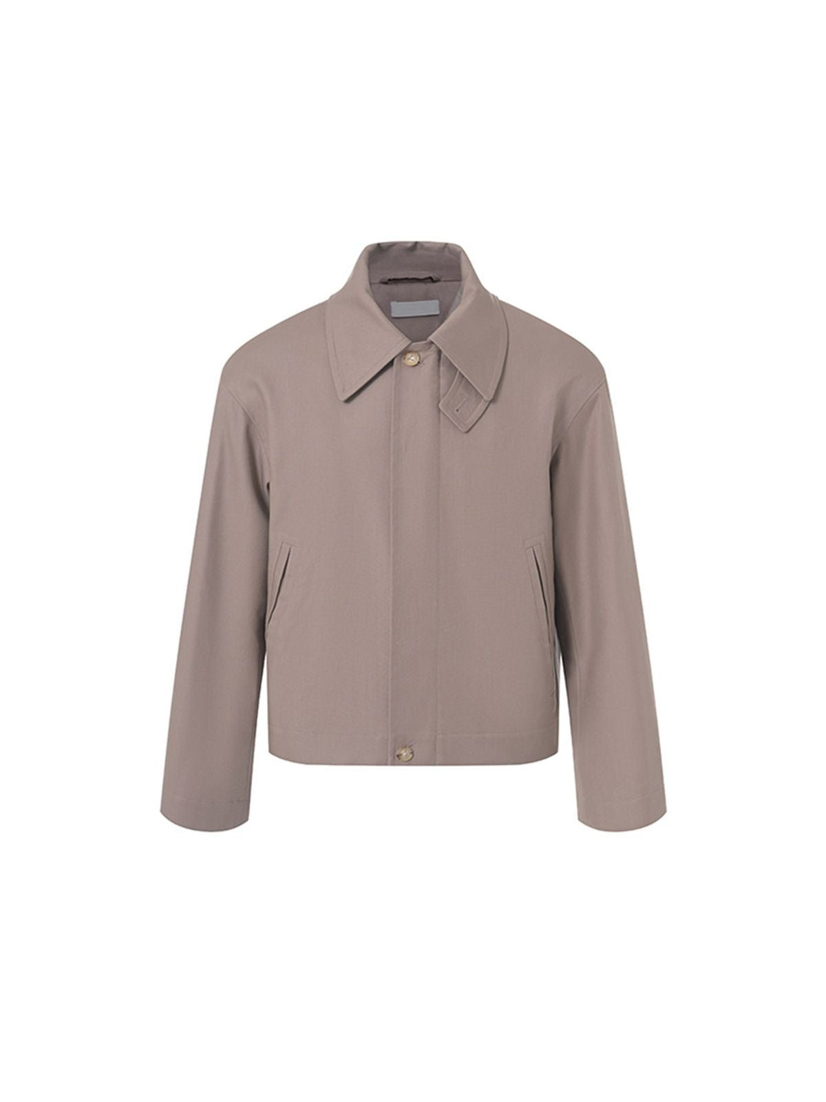 Roolrren Homme Curved Sleeve Padded Cotton Jacket in Beige