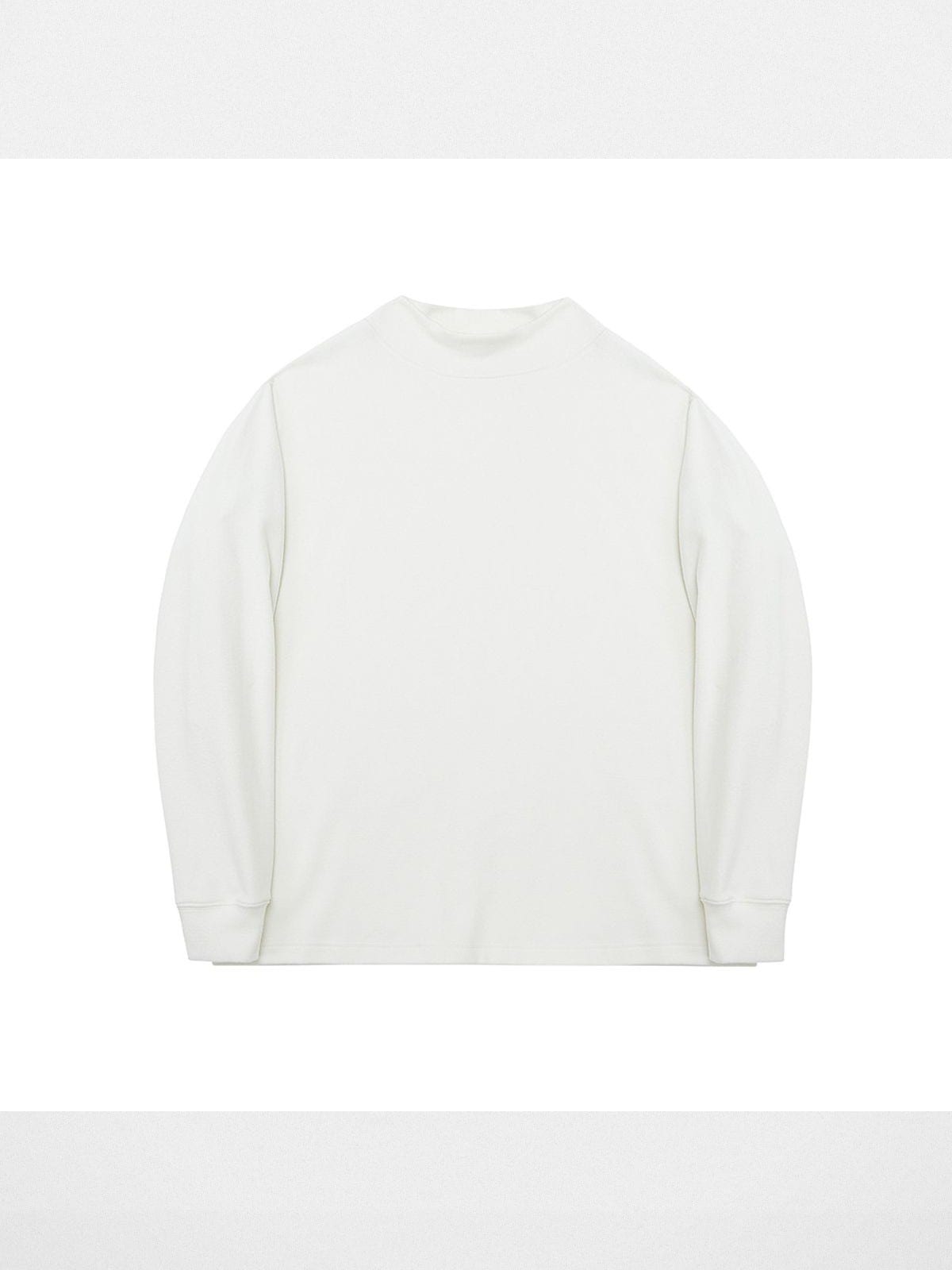 Nans Double Sided Fleece High Neck Tee in Cream