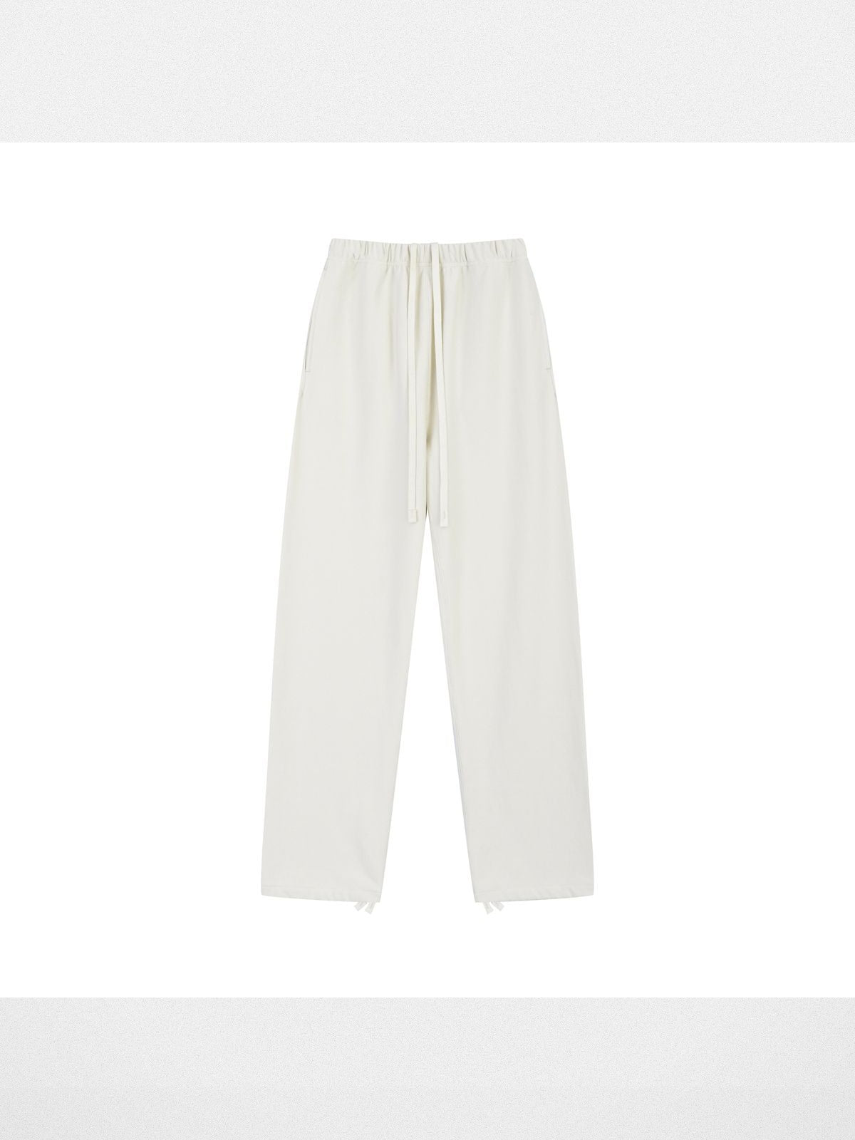 Roolrren Homme Heavyweight Cotton Knit Joggers in White