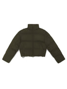 MasonPrince Cropped Down Puffer Jacket in Olive