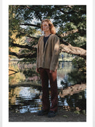 Retro 21 Micro Flare Center Crease Trousers in Brown - Lifestyle