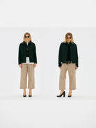 Alright then Oversized Harrington Jacket in Black - On Model