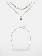 BLACKHEAD Two Tone Spliced Chain Necklace in Gray