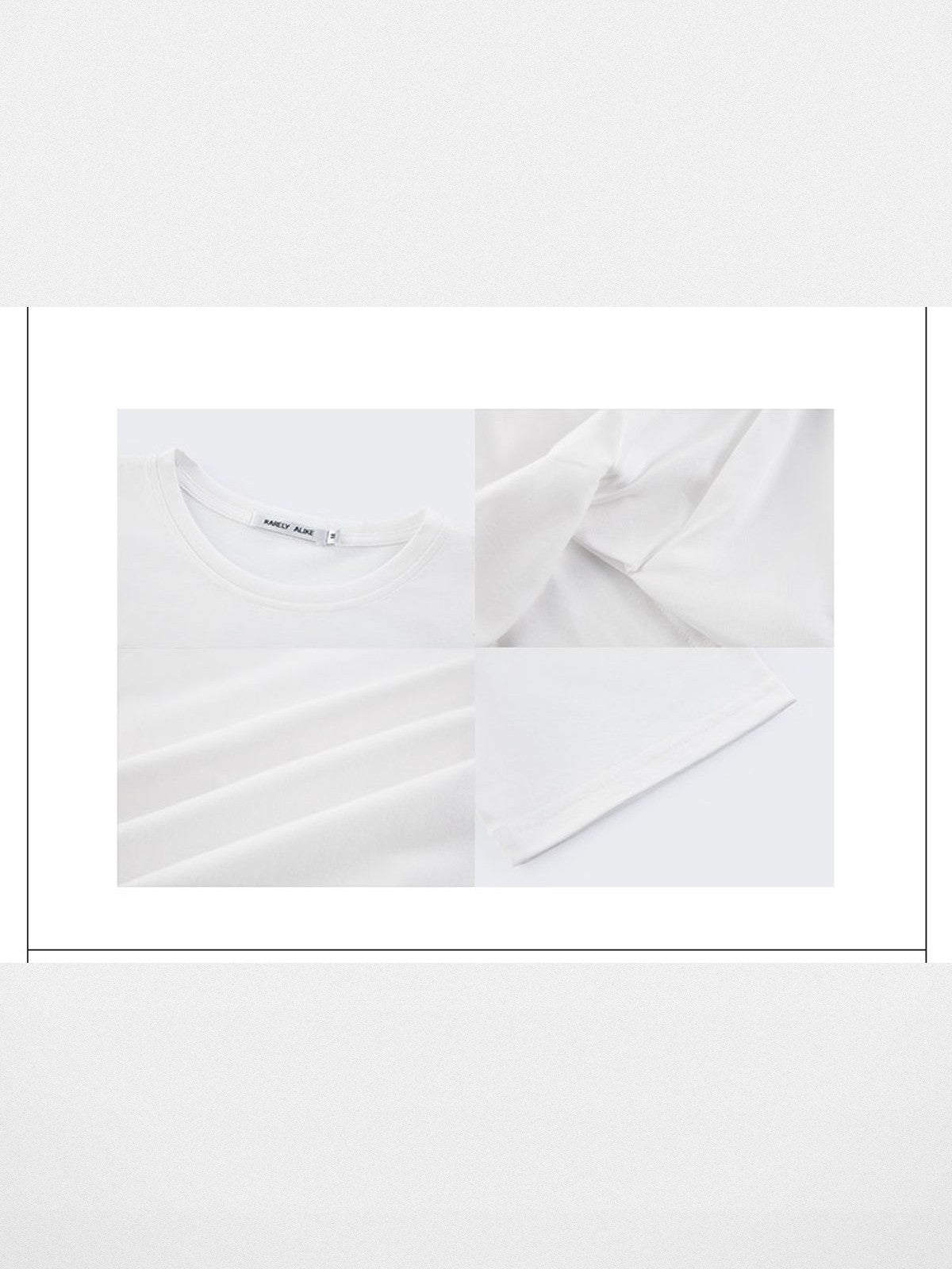 RARELY ALIKE Twisted Hem Cotton Silk Blend Tee in White - Detail