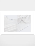 RARELY ALIKE Twisted Hem Cotton Silk Blend Tee in White - Detail