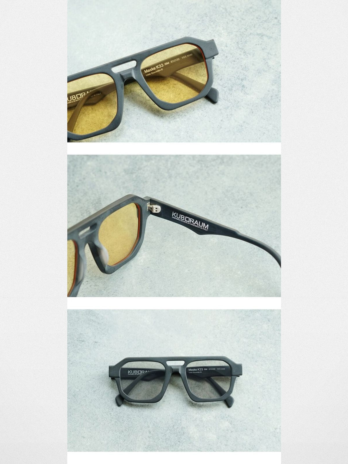 FUTURE UPDATE Geometric Double Bridge Sunglasses in Gray