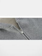 FaxCopyExpress Heavyweight Terry Zip Up Hoodie in Gray - Detail