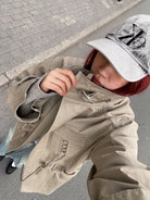 RandomPiece Heavyweight Cotton Twill Jacket in Beige - Lifestyle