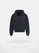Roolrren Homme Cotton Air Layer Zip Hoodie in Charcoal