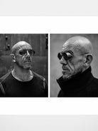 FUTURE UPDATE Detachable Side Shield Sunglasses in Black - On Model