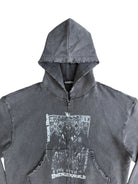 UNKNOWNWORLD Distressed Mechanical Print Hoodie in Black