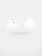 MEDM Camellia Embroidered Zip Hoodie in White