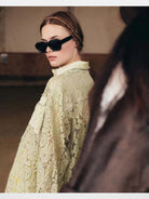 FUTURE UPDATE Chunky Geometric Sunglasses in Black - Lifestyle